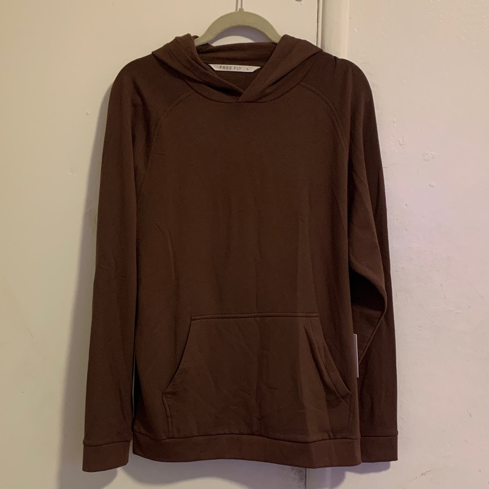 Men’s brown soft Free Fly hoodie! NWT